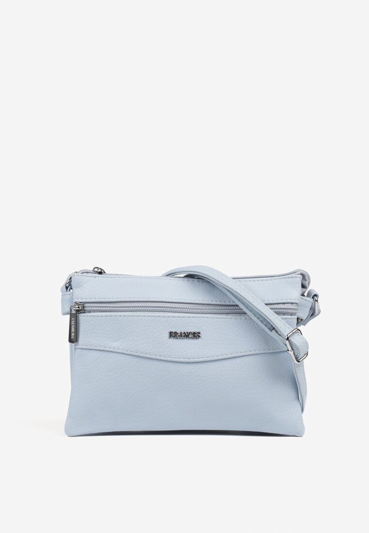 Jasnoniebieska Prostokątna Torebka Listonoszka z Suwakiem Izema