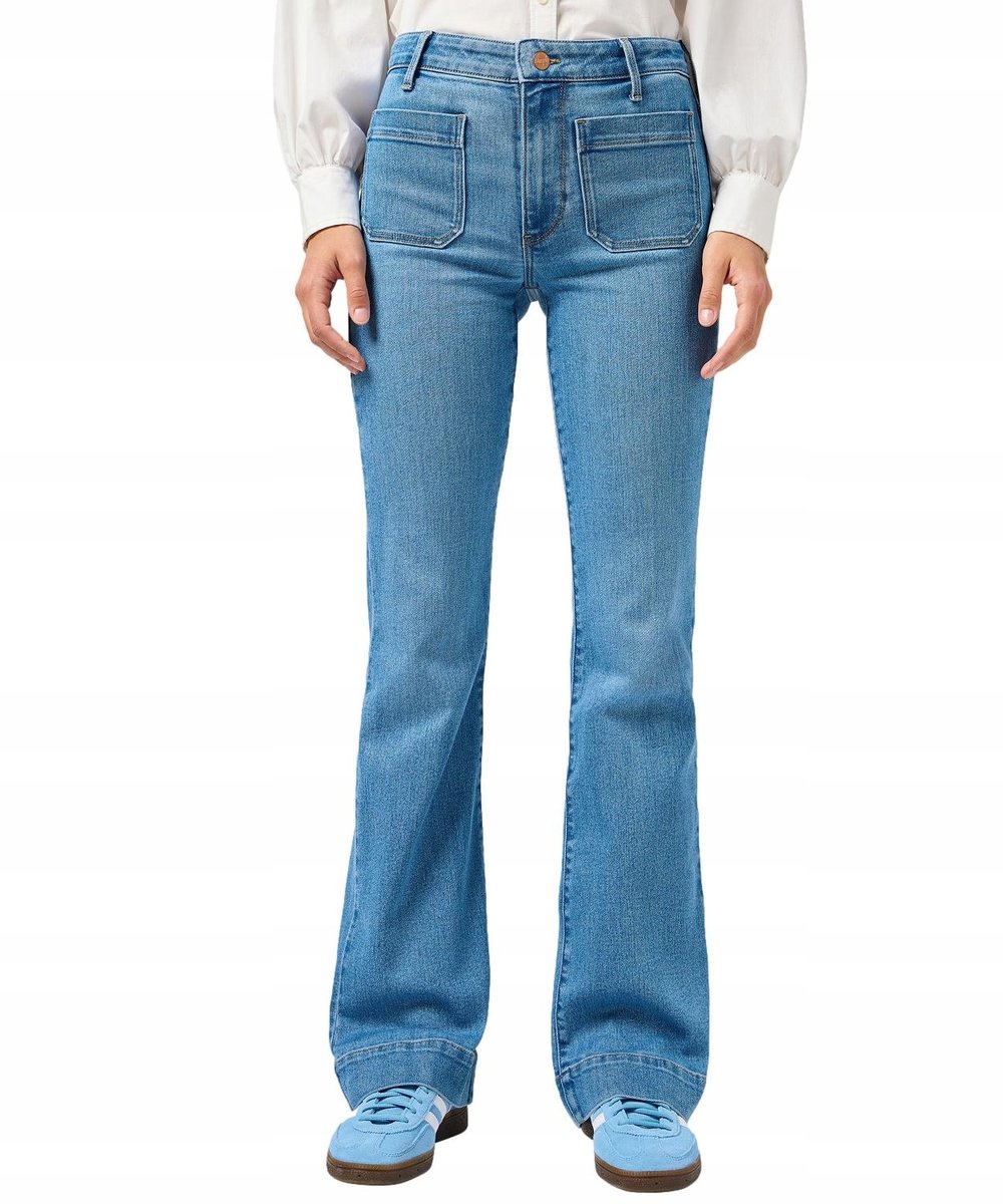 Jeansy Wrangler Flare 112362360 Velvet Sky W 26 / L 32