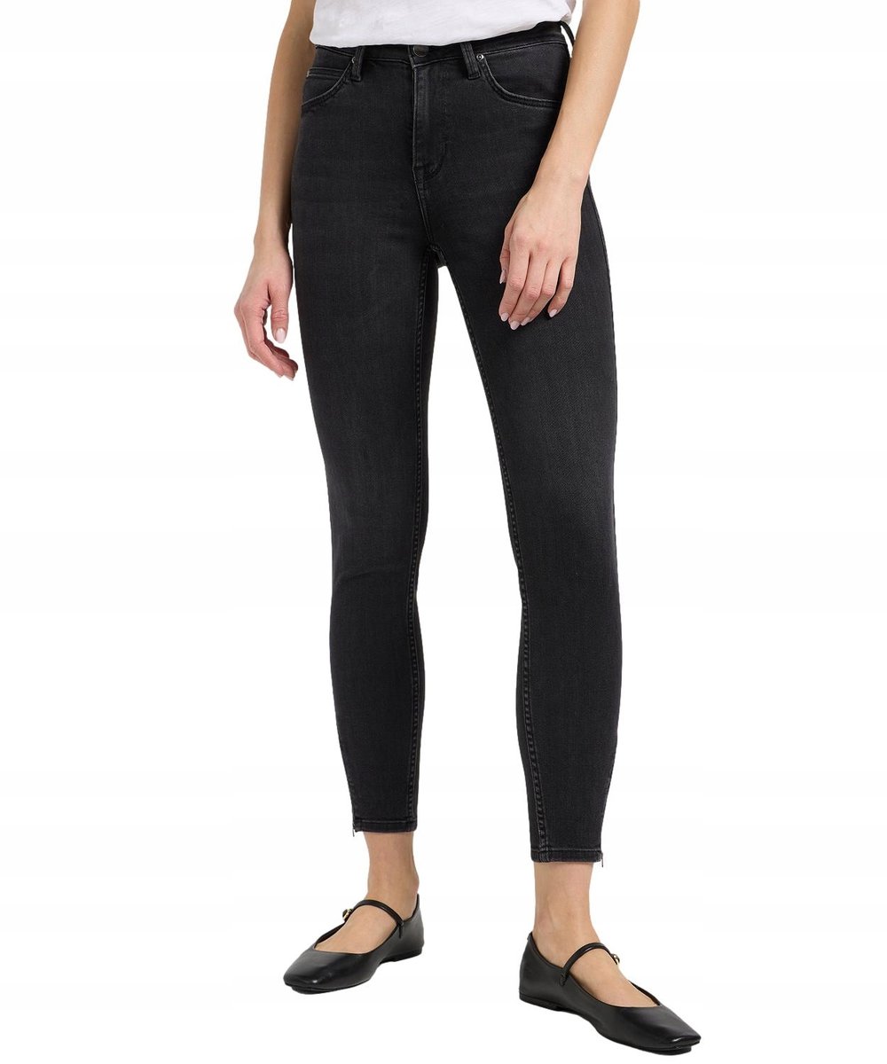 Jeansy Lee Scarlett High Zip 112365074 True To Black W 28 / L 31