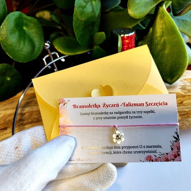 KWIATUSZEK Bransoletka Życzeń Talizman Szczęścia /GiovanniDivine