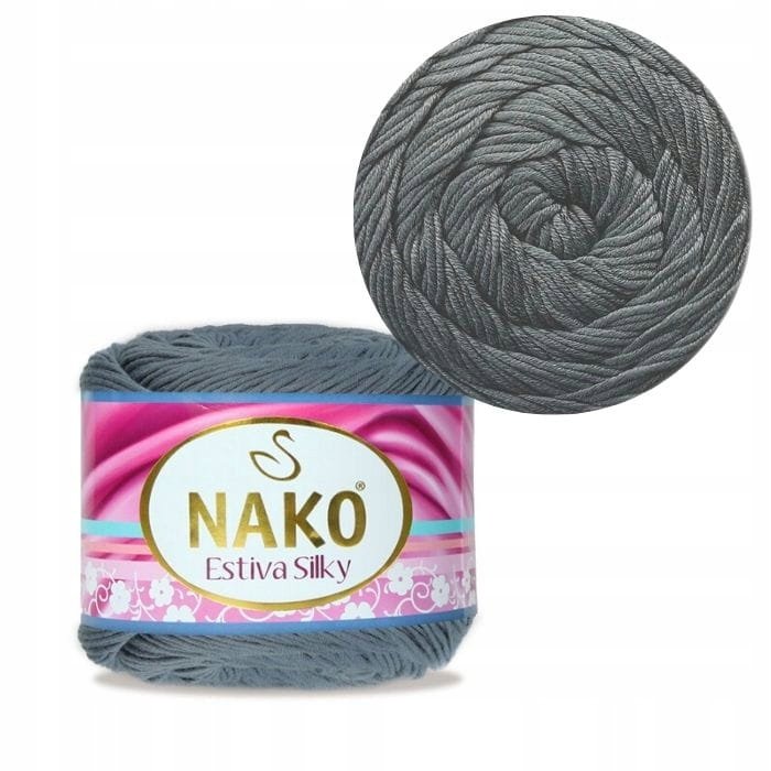 Włóczka Nako Estiva Silky kol. 10880 stalowy