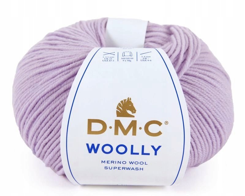 Włóczka DMC Woolly 100% wełna merino kol. 061 jasny fiolet
