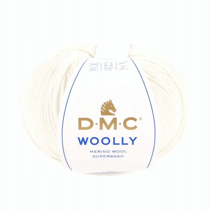 Włóczka DMC Woolly 100% wełna merino kol. 01 ciepła biel