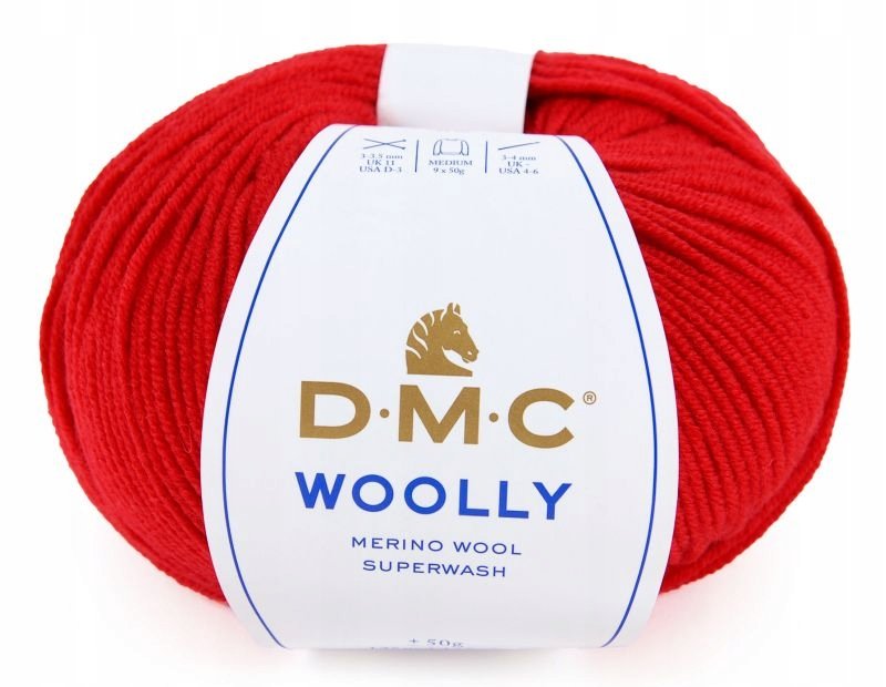 Włóczka DMC Woolly 100% wełna merino kol. 58 czerwony