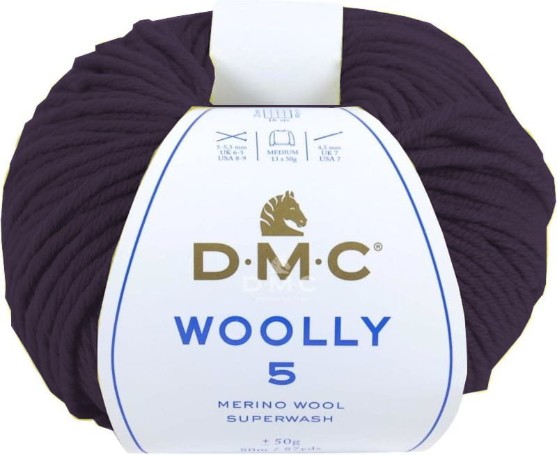 Włóczka DMC WOOLLY 5 kol. 65 / śliwkowy