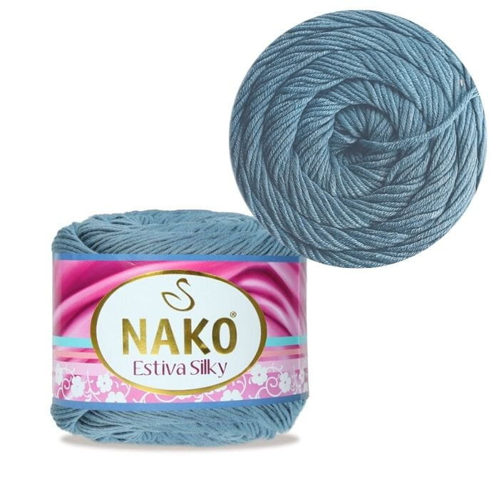 Włóczka Nako Estiva Silky kol. 12408 brudny błękitny