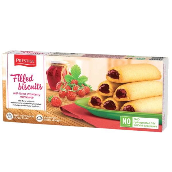 Ciastka nadziewane poziomkami 134G