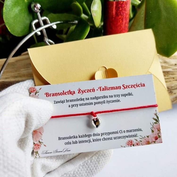 SERCE Serduszko Bransoletka Życzeń Talizman Szczęścia/GiovanniDivine