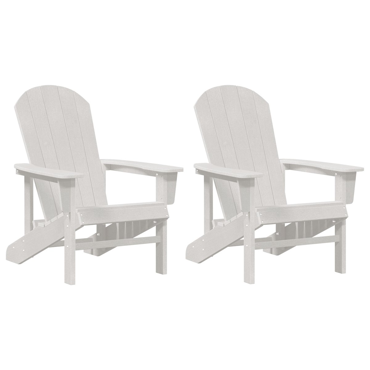 vidaXL Krzesła Adirondack 2 sztuki Białe 74x82x90 cm HDPE