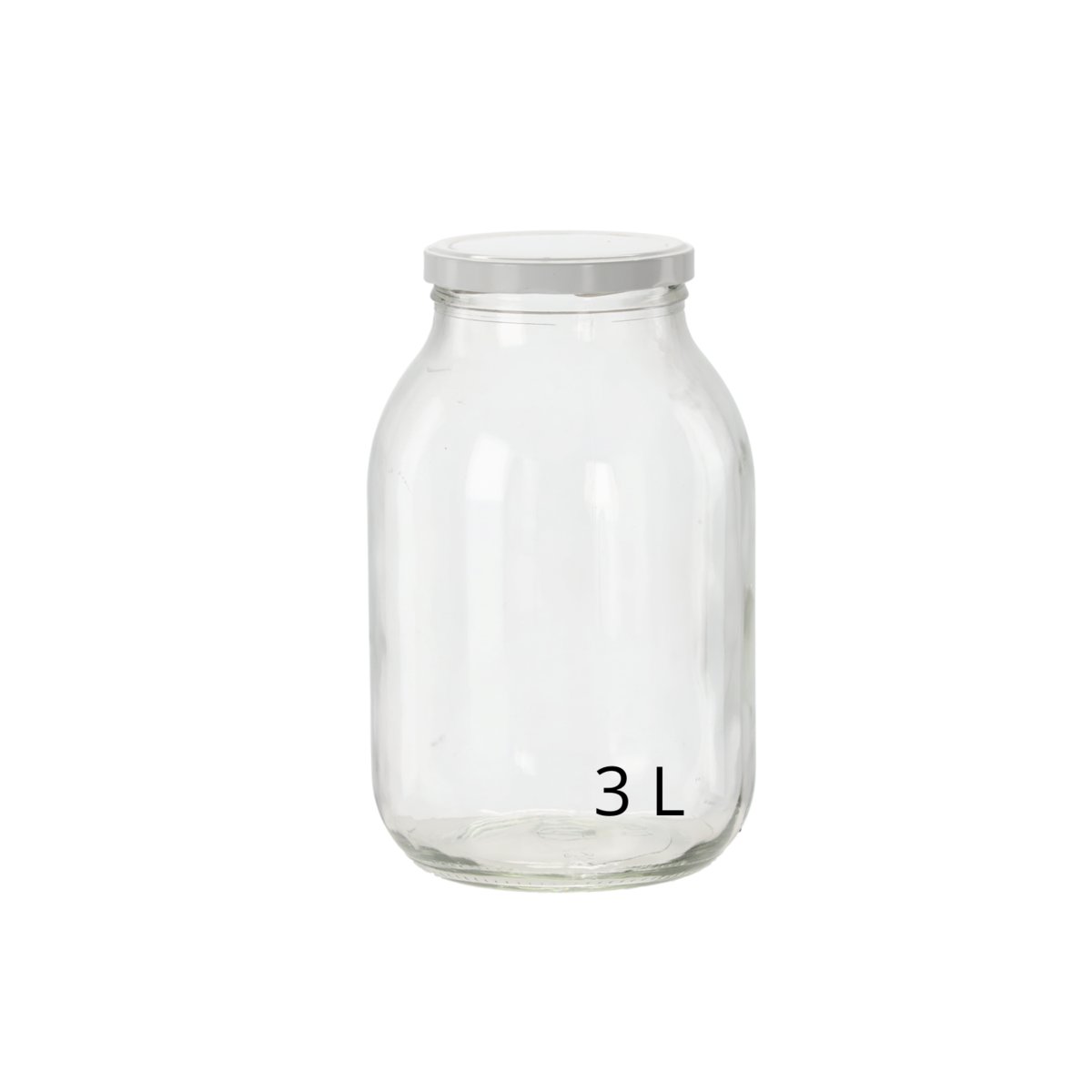 Duży szklany słoik 3 litry z nakrętką na przetwory soki kompoty kiszonki
