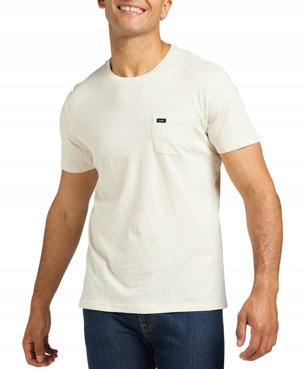 T-shirt Lee POCKET TEE 112320042 L63JFQNQ Ecru XL