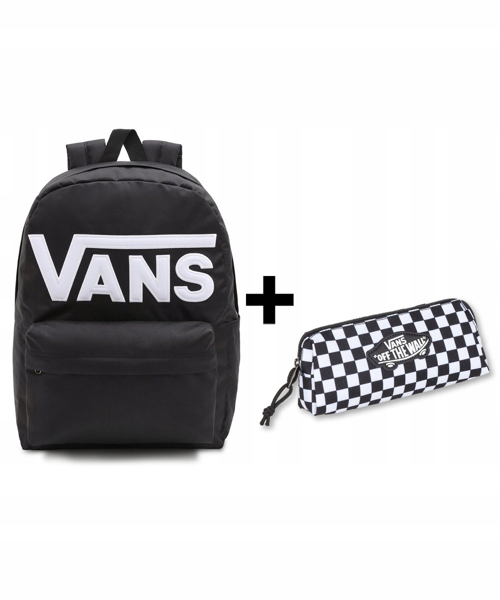 Zestaw Vans - Plecak OLD SKOOL DROP V VN000H4ZBLK Black Piórnik VN000H58Y28