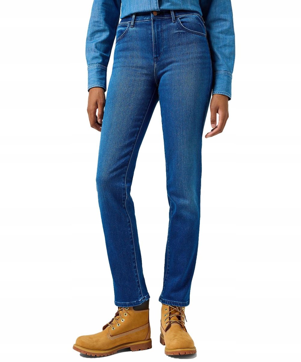 Jeansy Wrangler Straight 112356388 Agate Blue W 28 / L 34