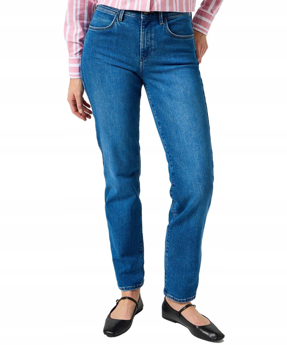 Jeansy Wrangler Straight 112355306 Blue Abyss W 28 / L 32
