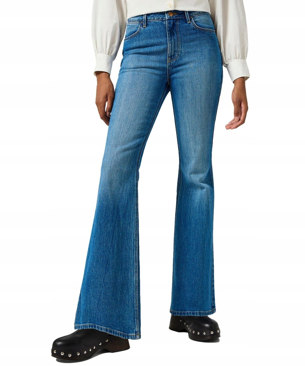Jeansy Wrangler Fierce Flare 112356799 Meadow W 28 / L 30