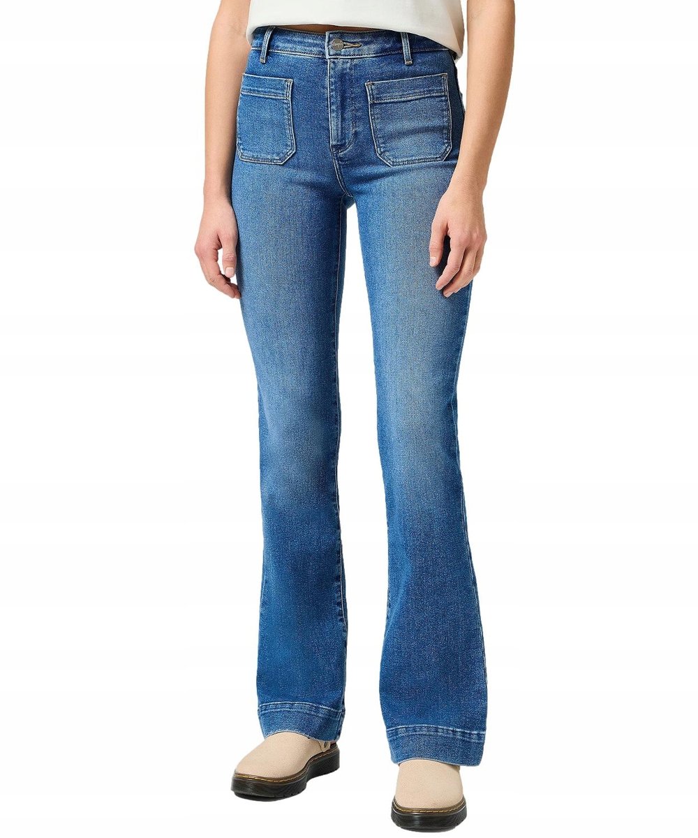 Jeansy Wrangler Flare 112332419 Raven W 27 / L 32
