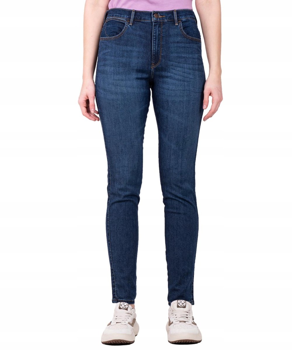 Jeansy Wrangler High Skinny 112339463 W27HCLT12 Brooks W 28 / L 34