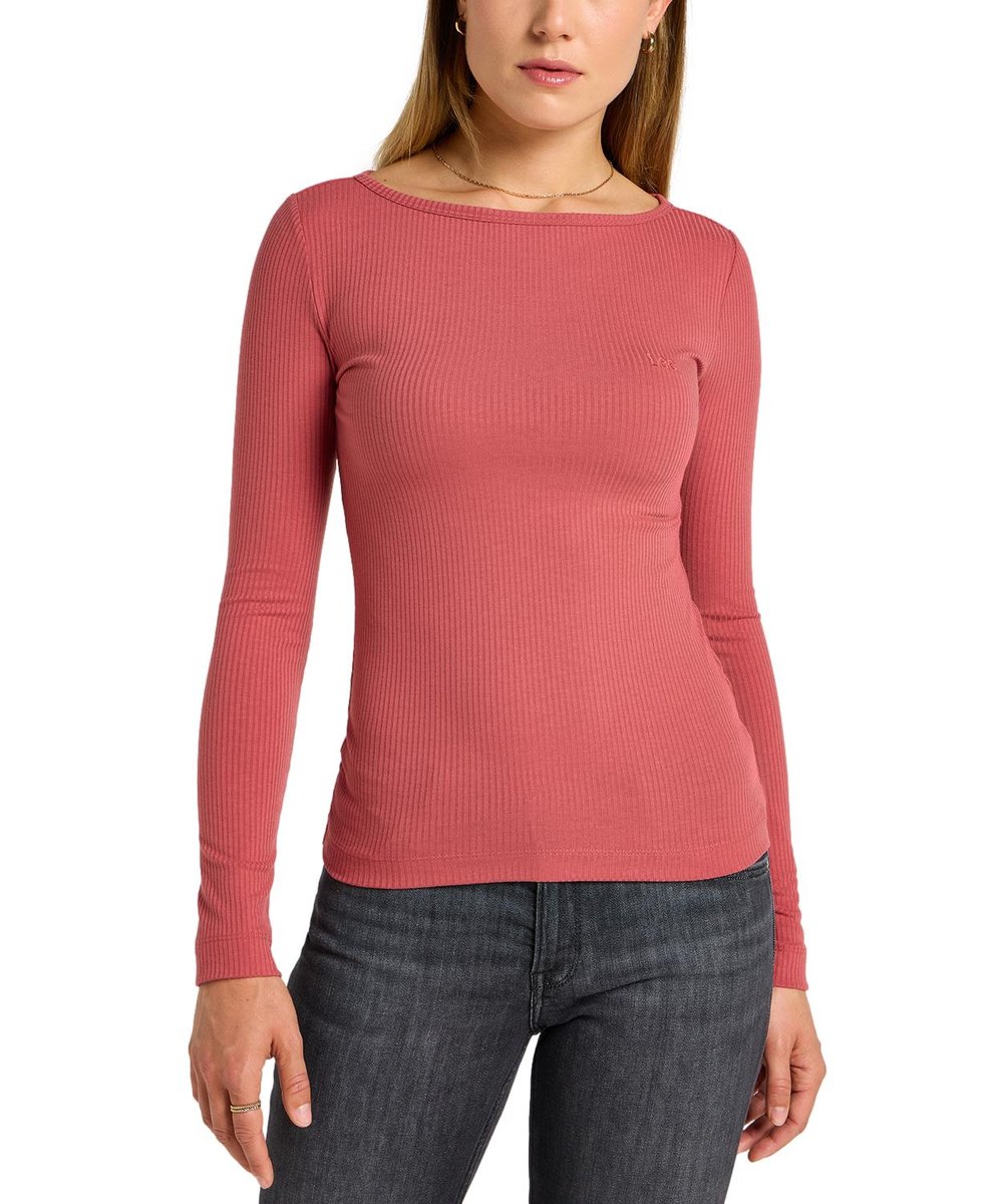 Koszulka Lee LS BOAT NECK TEE 112355150 Cinnamon XS
