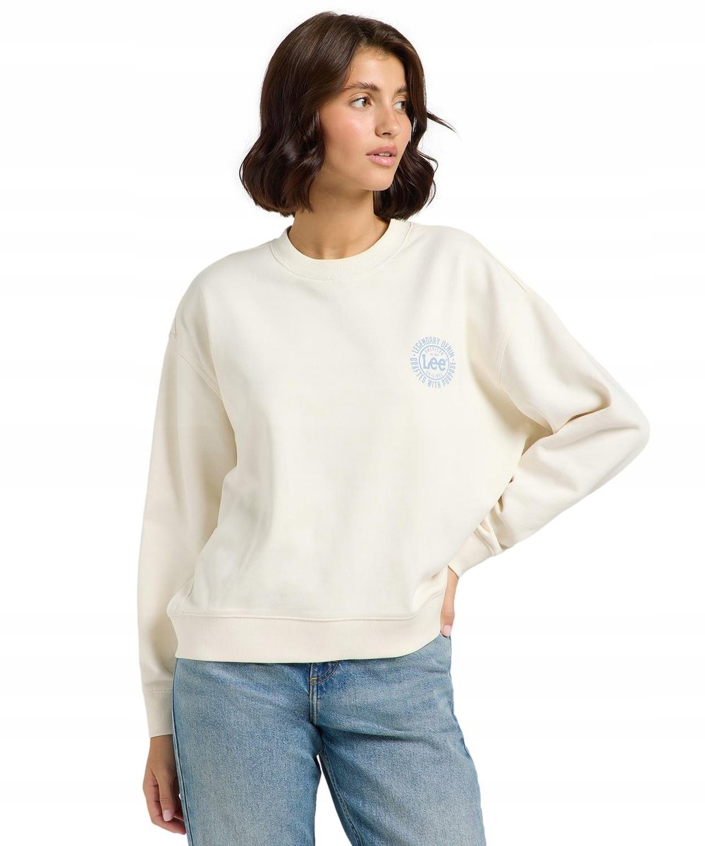 Bluza RELAXED GRAPHIC CREW 112363841 Ecru XS