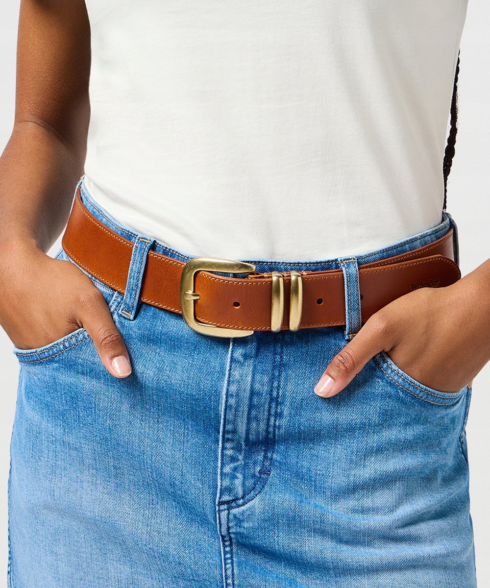 Pasek Wrangler BIG DOUBLE LOOP BELT 112365350 Congac 80