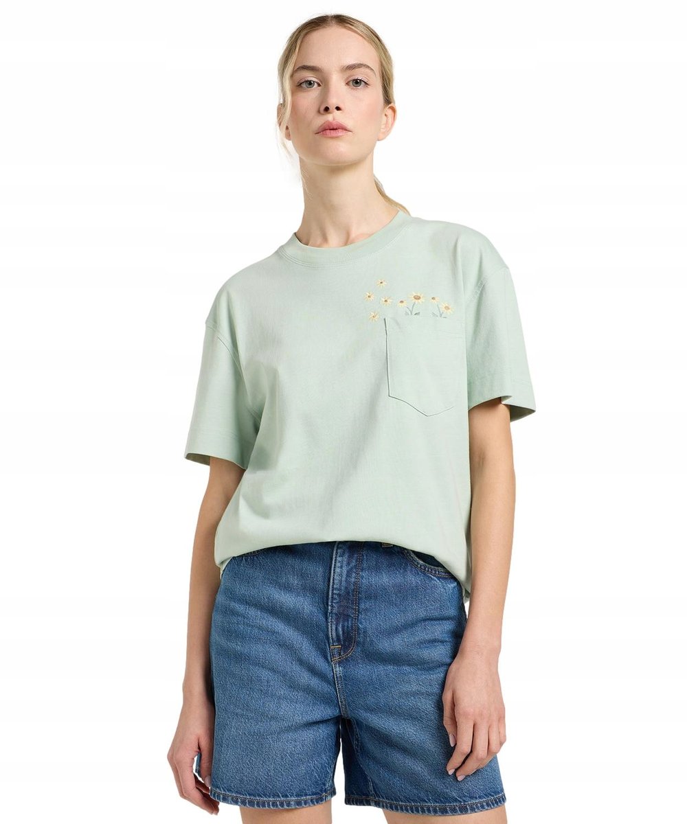 T-shirt Lee EMBROIDERY POCKET TEE 112363833 Soft Sage XS