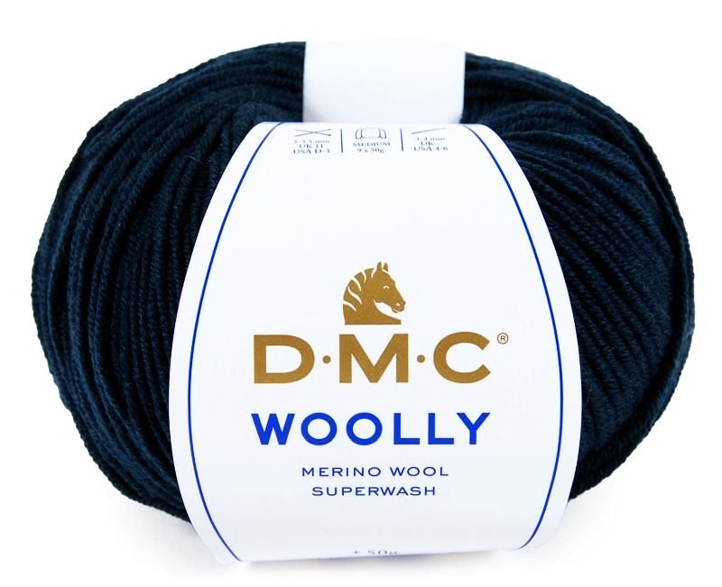 Włóczka DMC Woolly 100% wełna merino kol. 7 granatowy