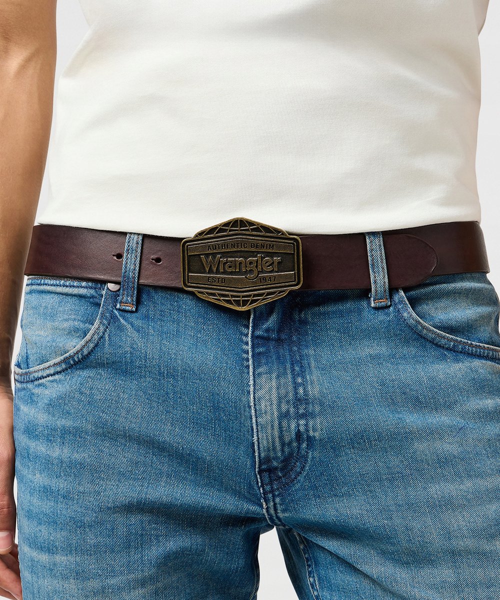 Pasek Wrangler BIG BUCKLE BELT 112365273 Brown 90