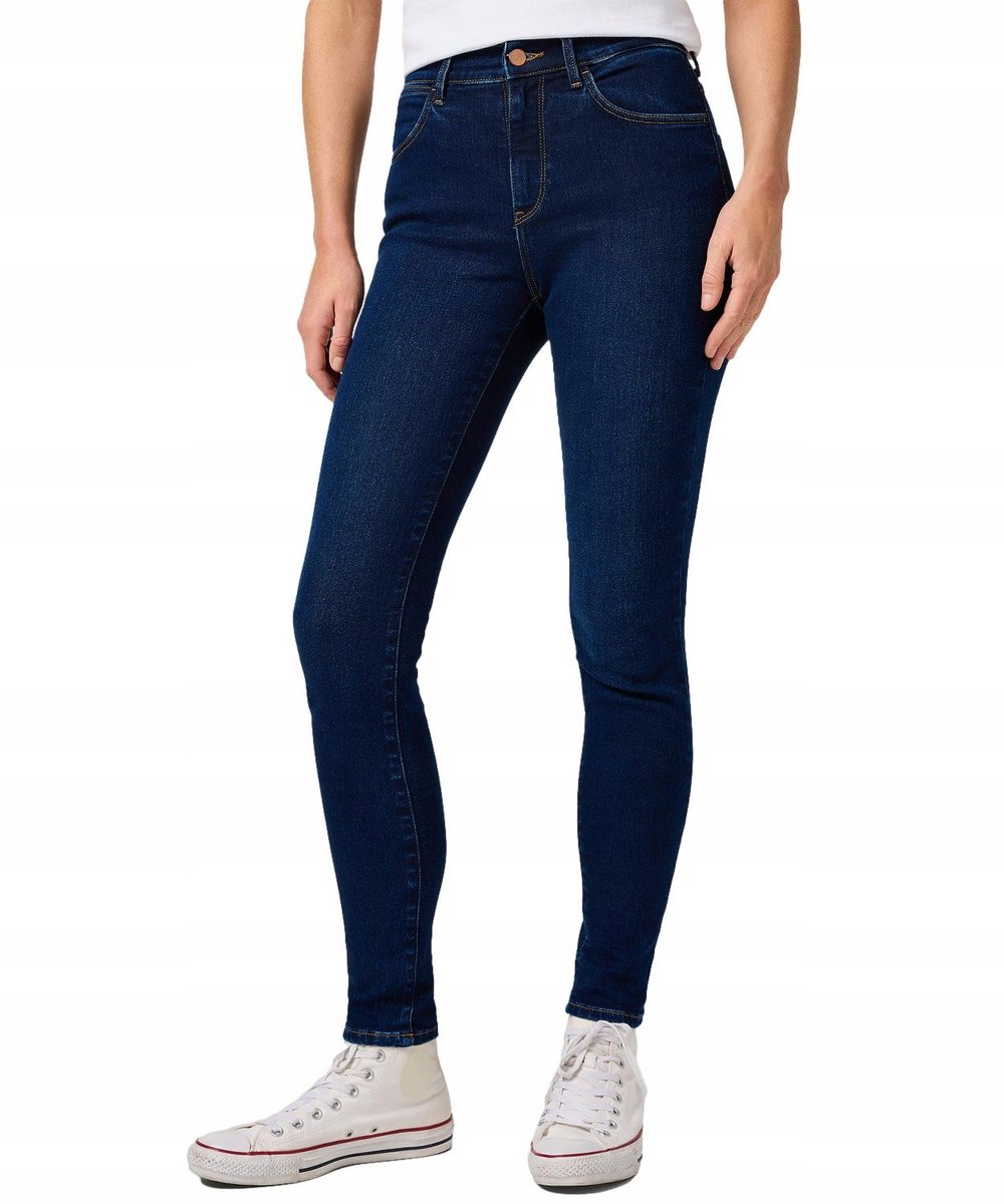 Jeansy Wrangler High Skinny 112362301 Classic Indigo W 26 / L 32