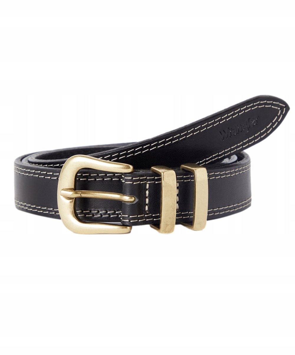 Pasek Wrangler DOUBLE LOOP BELT 112332880 W0K6U1100 Black 85