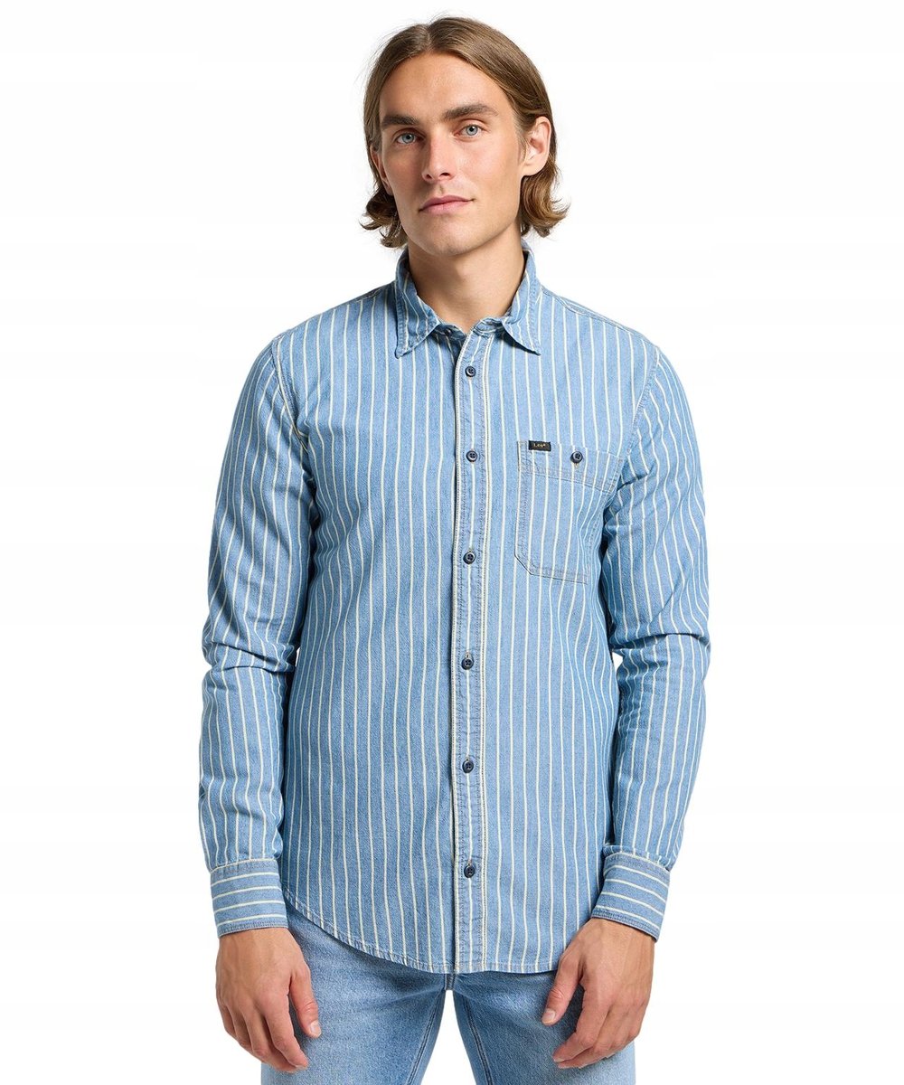 Koszula Lee LEESURE SHIRT 112364202 Indigo Dobby L
