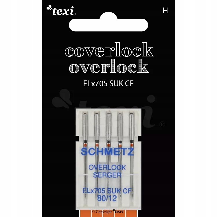 Igły Schmetz by Texi overlock coverlock kulka 5x80