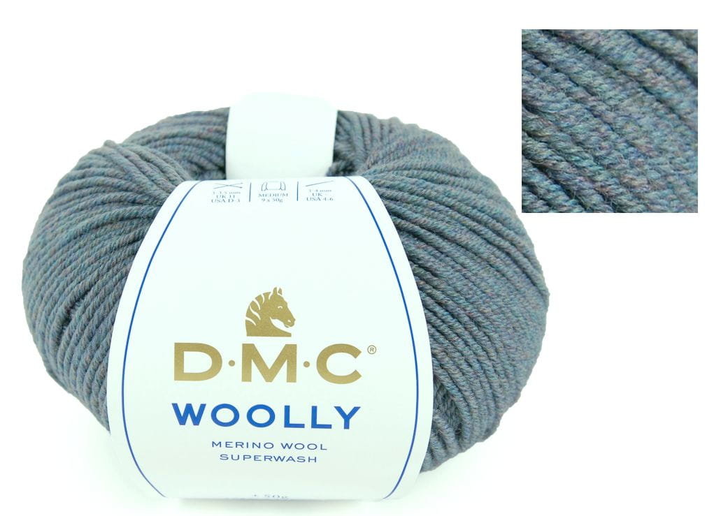 Włóczka DMC Woolly 100% wełna merino kol.777 stalowy wielokolor