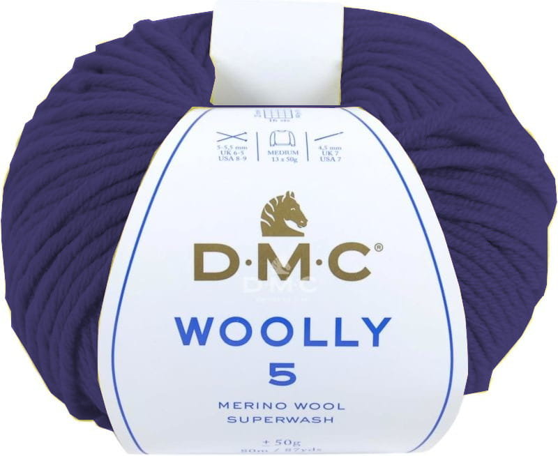 Włóczka DMC WOOLLY 5 kol. 136 / fioletowy
