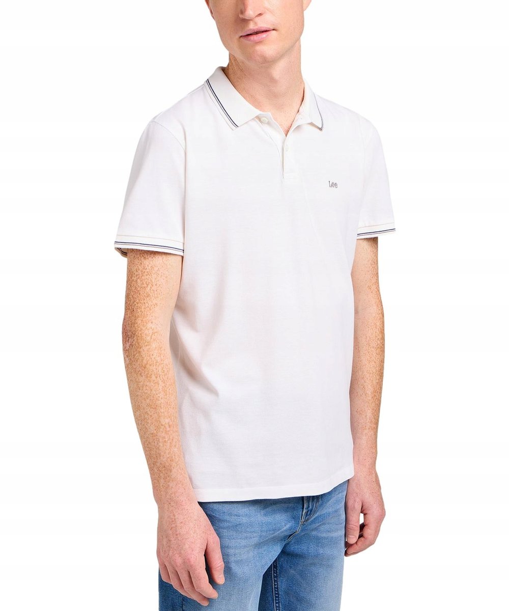 Koszulka Lee PIQUE POLO 112349973 Bright White L