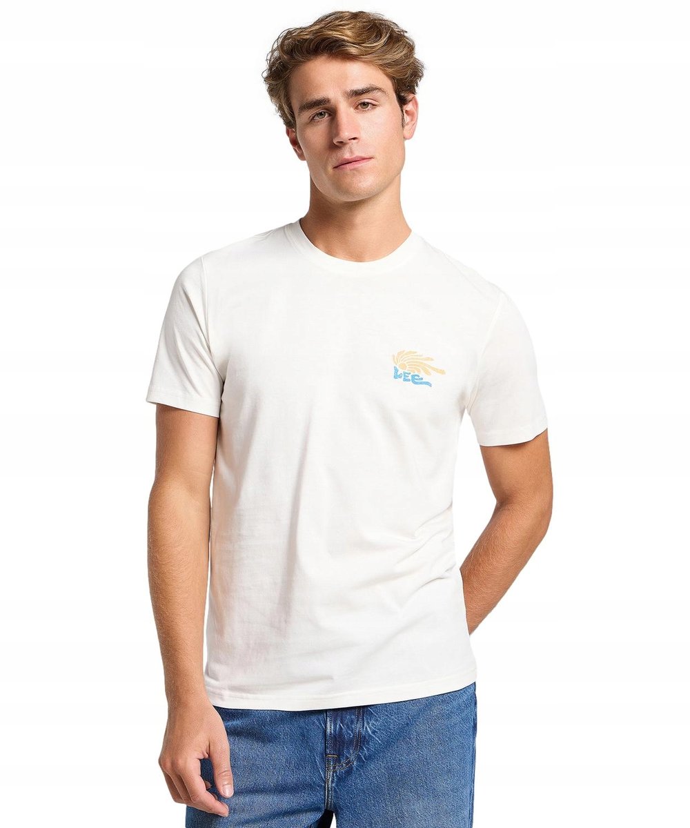 T-shirt Lee MEDIUM LOGO TEE 112364528 Ecru L