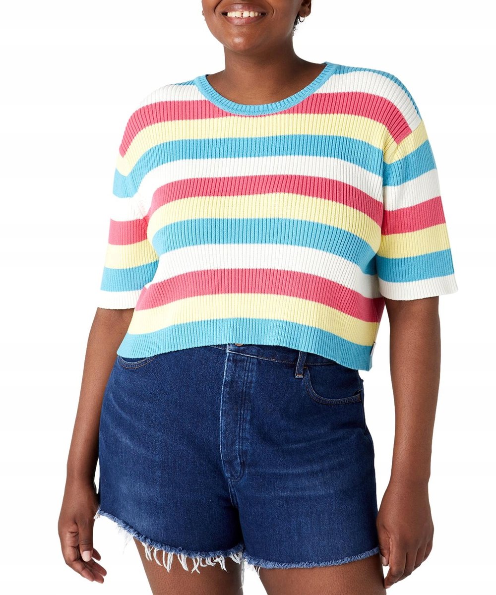 Sweter Wrangler RAINBOW KNIT W8Q0RPXAZ Maui Blue S