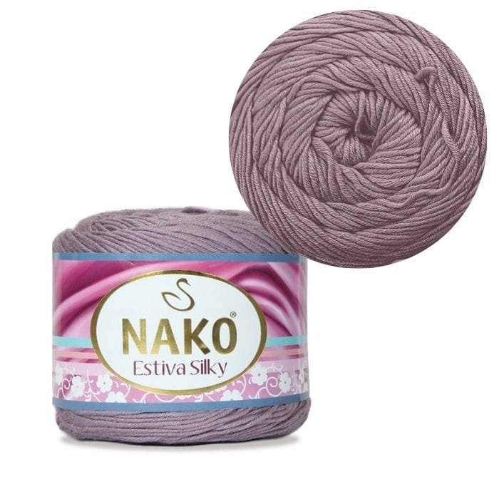 Włóczka Nako Estiva Silky kol. 12928 brudny liliowy