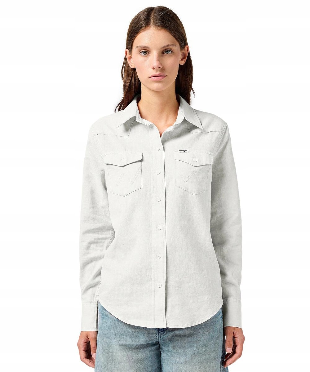 Koszula Wrangler WESTERN SHIRT 112368477 Vintage White XS