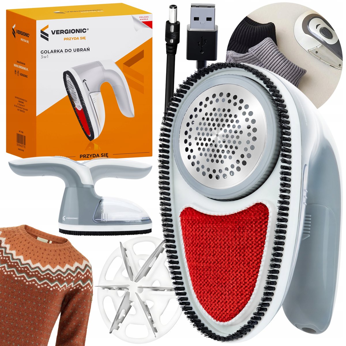 VERGIONIC Golarka do ubrań 3W