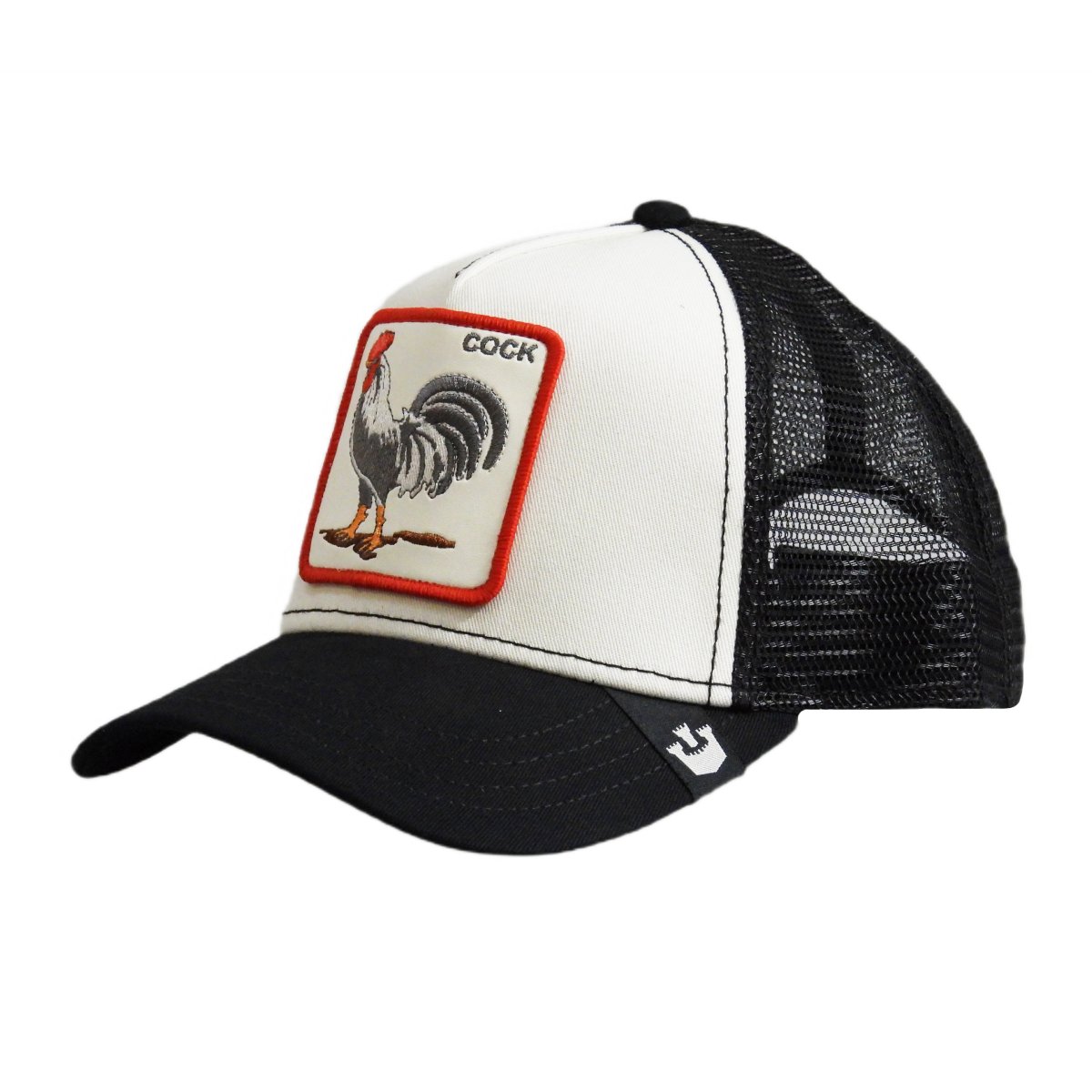 Czapka z daszkiem Goorin Bros. The Cock Black White Trucker - 101-0378