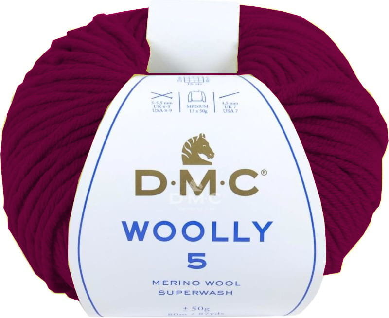 Włóczka DMC WOOLLY 5 kol. 55 / amarant