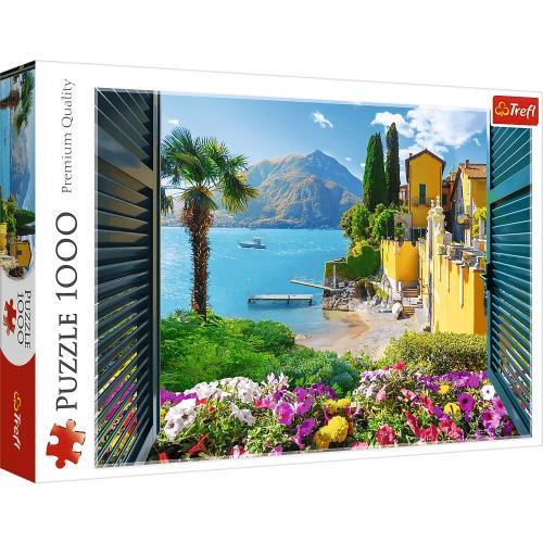 Puzzle 1000 el. Widok na jezioro Como - puzzle