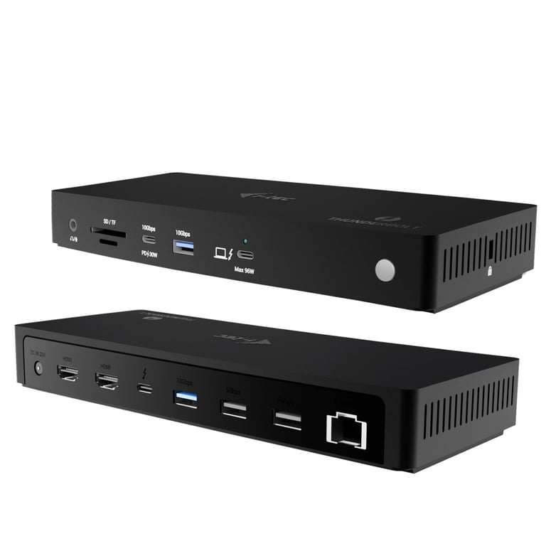 i-tec TB4TRIPLEDOCKPD stacja dokująca Przewodowa Thunderbolt 4 Czarny TB4TRIPLEDOCKPD