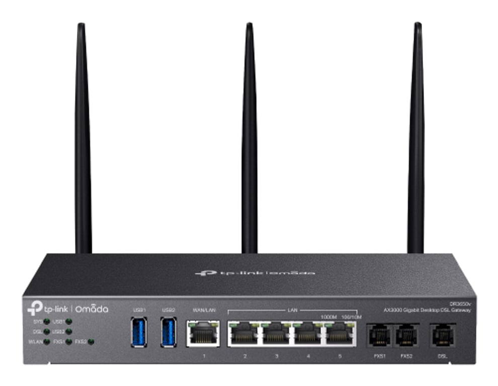 TP-Link Omada AX3000 router bezprzewodowy Gigabit Ethernet Dual-band (2.4 GHz/5 GHz) Czarny DR3650V