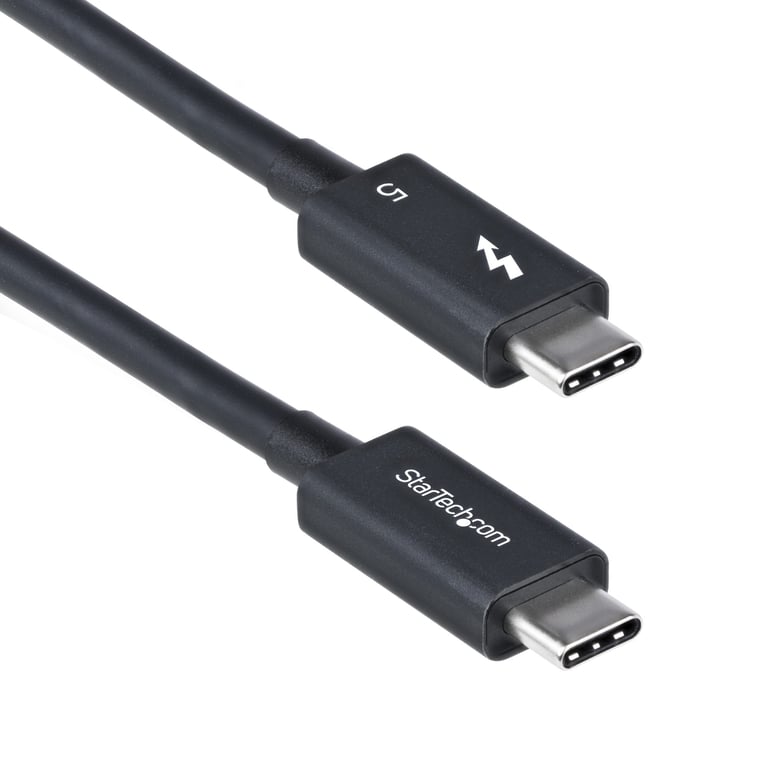 StarTech TBLT5MM50CM240W kabel Thunderbolt 0,5 m 80 Gbit/s Czarny