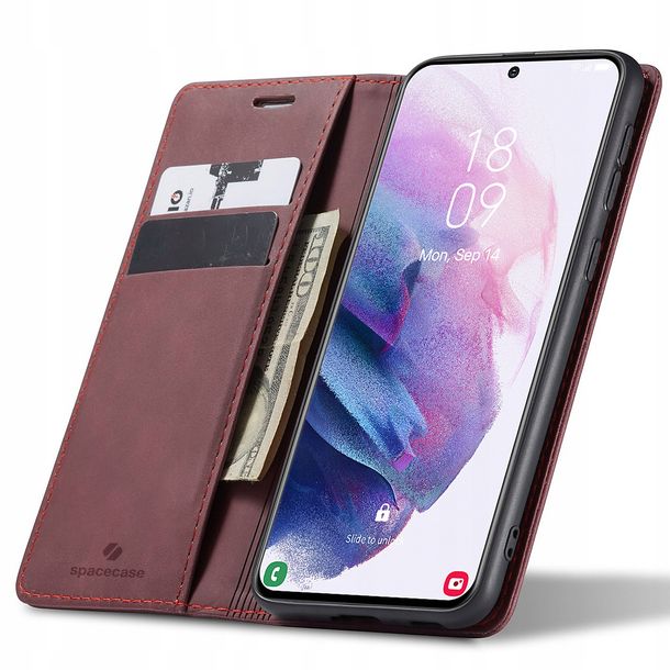 Eleganckie etui z klapką portfel kieszonka pokrowiec case do Galaxy S21+