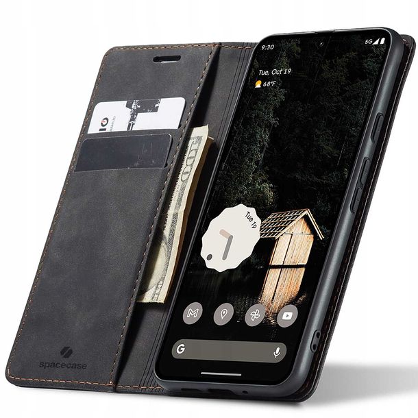 Eleganckie etui z klapką portfel kieszonka pokrowiec do Google Pixel 9 Pro