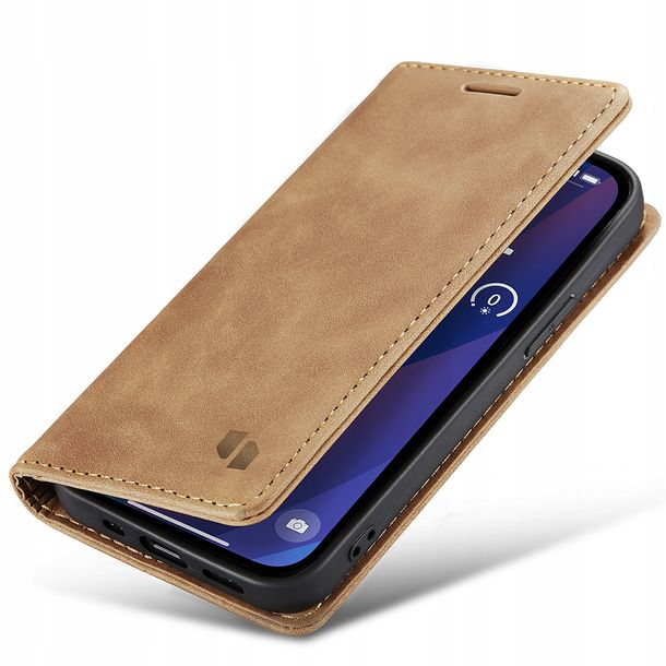 Eleganckie etui z klapką portfel kieszonka pokrowiec case do iPhone 15