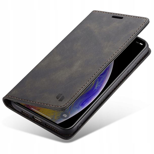 Eleganckie etui z klapką portfel kieszonka pokrowiec case do iPhone Xs Max