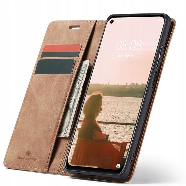 Eleganckie etui z klapką portfel kieszonka pokrowiec do Huawei P40 Lite